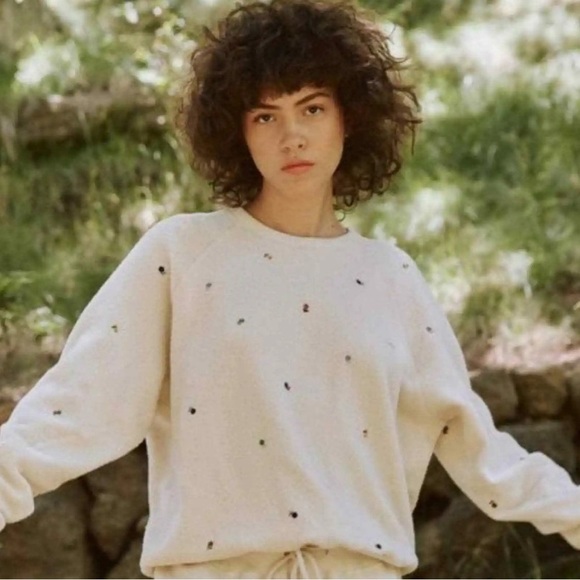 THE GREAT. Sweaters - THE GREAT. SHERPA COLLEGE SWEATSHIRT